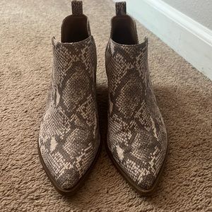 Snake Skin Booties